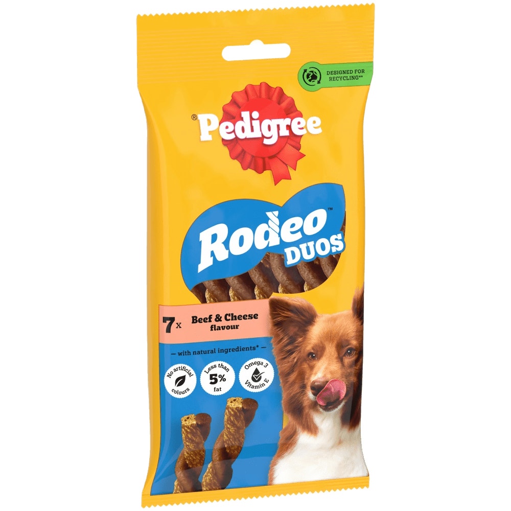 PEDIGREE RODEO Duos Beef and Cheese Dog Treats 7 Sticks