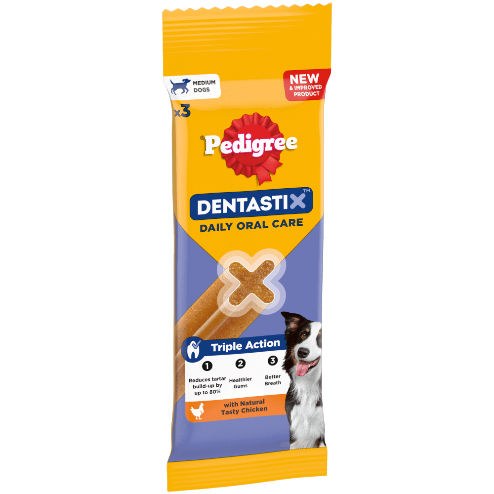 PEDIGREE® DENTASTIX™ Daily Dental Chews Medium Dog Treat 2.7kg, 1.44kg, 720g, 128g, 77g