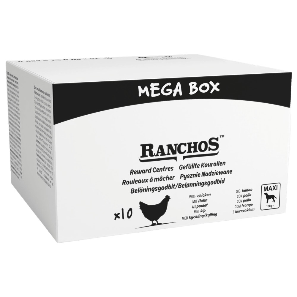 PEDIGREE® RANCHOS™ REWARD CENTRES Dog Chew Treat Chicken Maxi 10x80g Mega Box