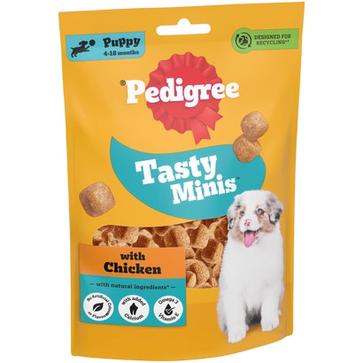 TASTY MINIS Puppy Treats Chewy Cubes with Chicken