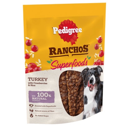 RANCHOS™ SUPERFOOD Turkey Dog Treat With Cranberries & Rice